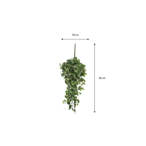Mica Decorations Scindapsus Kunst Hangplant - L15 x B30 x H80 cm - Groen