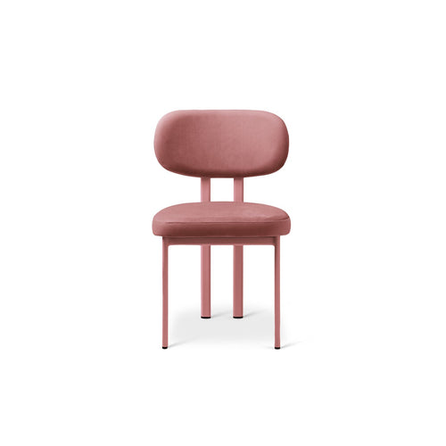Set van 2 fluwelen stoelen Sam flueel roze - 52x51x82cm
