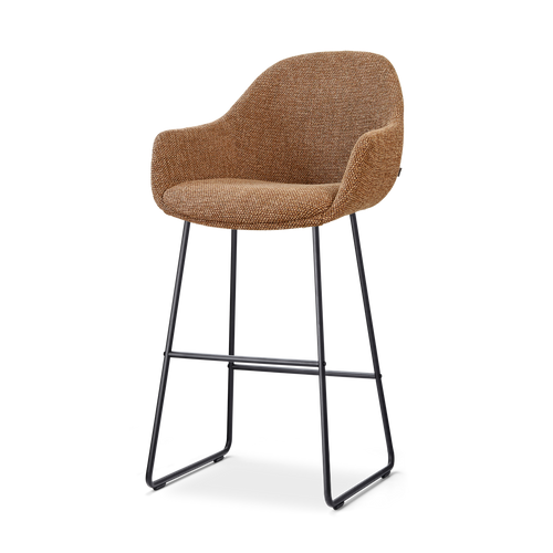 Nolon Nino-Mae barkruk bruin blend - zwart onderstel - 75 cm
