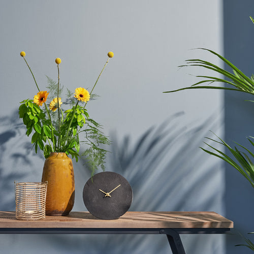 Light & Living klok  - zwart - 20x0.5x20 cm