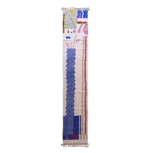 AFK Living vloerkleed Berber - handgemaakt - Wol - 100 x 552 cm
