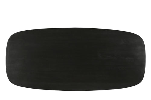 Livingfurn eetkamertafel Jesper Danish Oval  - 180cm - mangohout - zwart
