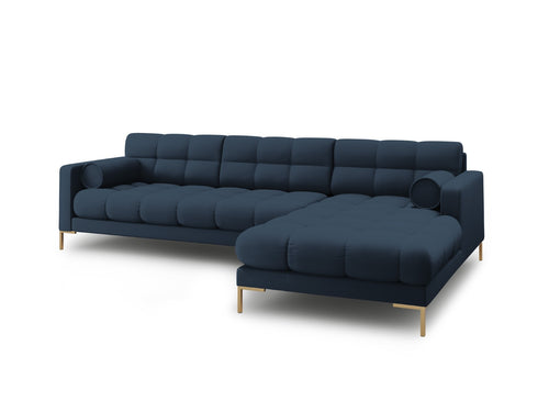 Cosmopolitan Design rechter hoekbank Bali 5-zits, structurele stof, blauw - 185x293x75cm