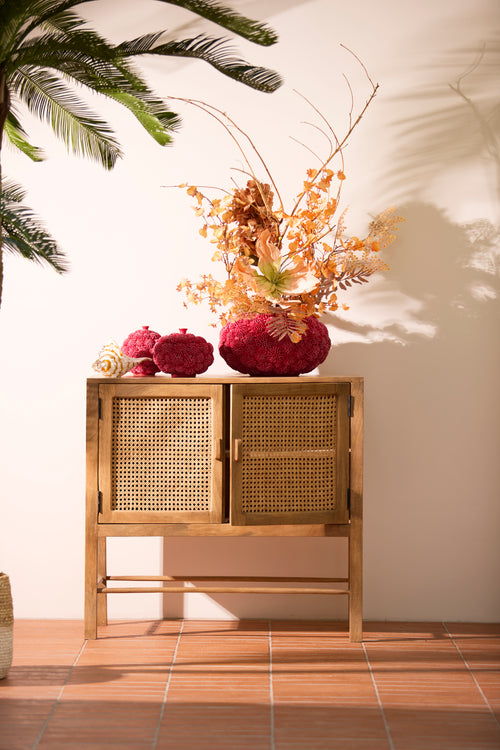 Light & Living deco box+deksel CORAL - Ø17x16cm - rood - vtwonen shop