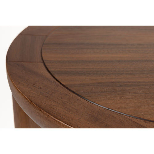 Zuiver Storm Bijzettafel Rond 45 cm Hout Walnoot - Bruin - vtwonen shop