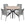 Garden Impressions Tuinset Natas grijs 5-delig - Tulli tuintafel Ø122 cm