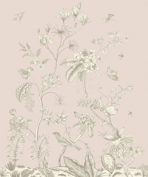 Sanders & Sanders fotobehang bloemmotief beige - 270 x 225 cm - 601200