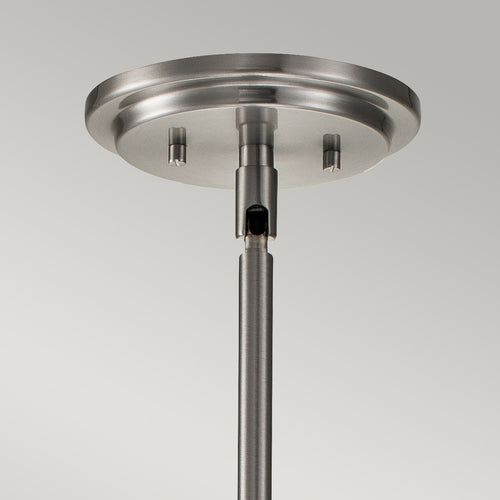 Elstead Hinkley Somerset Globe hanglamp geborsteld nikkel