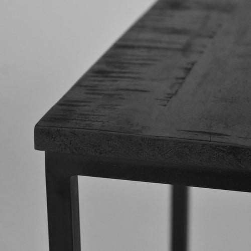 LABEL51 Salontafel Twain - Zwart Mangohout - Set Van 2 - 45x45x45cm