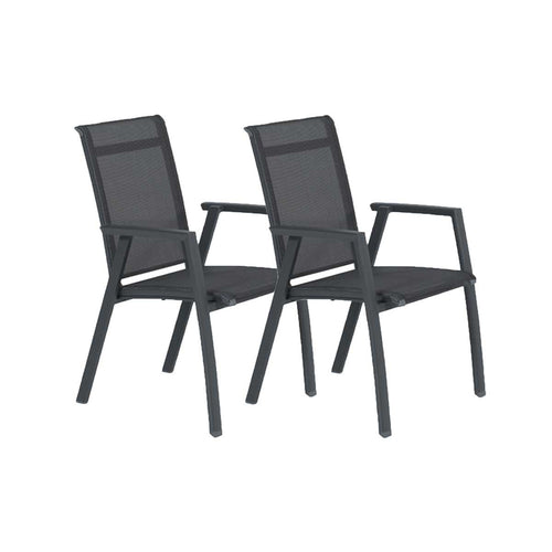 Garden Impressions tuinstoel Santana donker grijs - 2 stuks - vtwonen shop