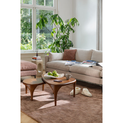 Zuiver Isla Salontafel Organische vorm Hout Walnoot Set van 2 - vtwonen shop