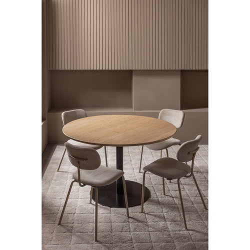 WOOOD eettafel rond vingerlas Tablo - Eiken - Transparant - Ø120