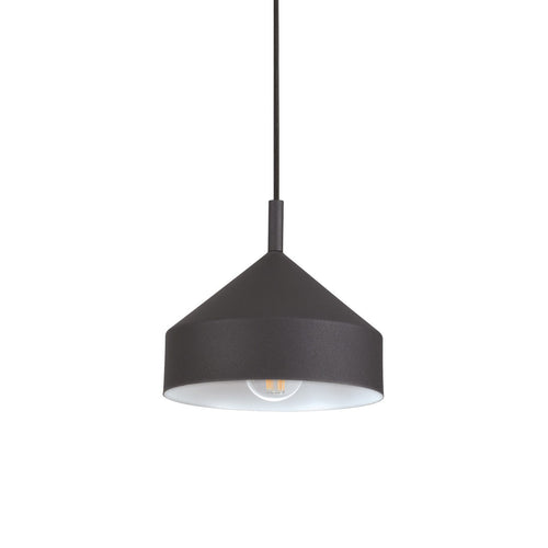 Ideal Lux YURTA Dome Hanglamp Plafondlamp Zwart 21cm
