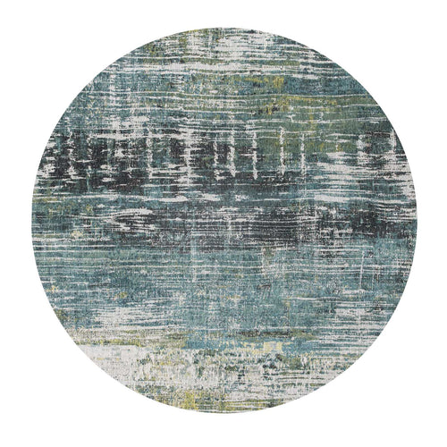 Louis De Poortere binnen & buiten machinewasbaar vloerkleed Atlantic Streaks van 70% gerecycled PET - blauw - 240x240cm