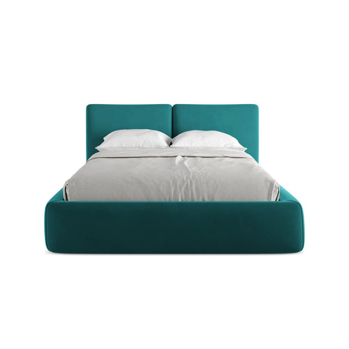 LaMiaSofa Bed met opbergruimte Milano - velours - marien - 160x228x82