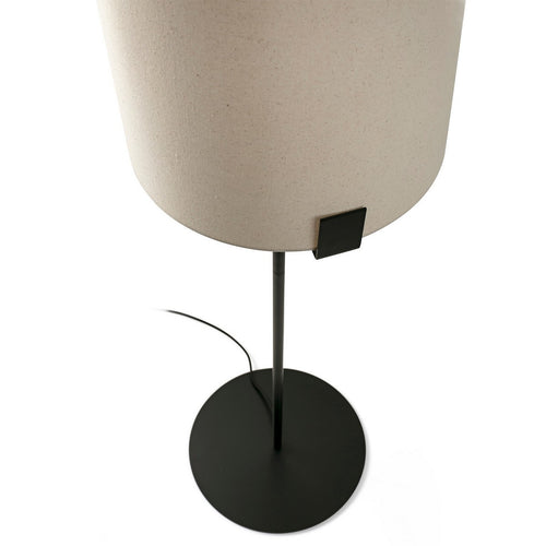 Faro NILA Tafellamp Met Ronde Kap Mat Zwart Met Off White Hoge Kap