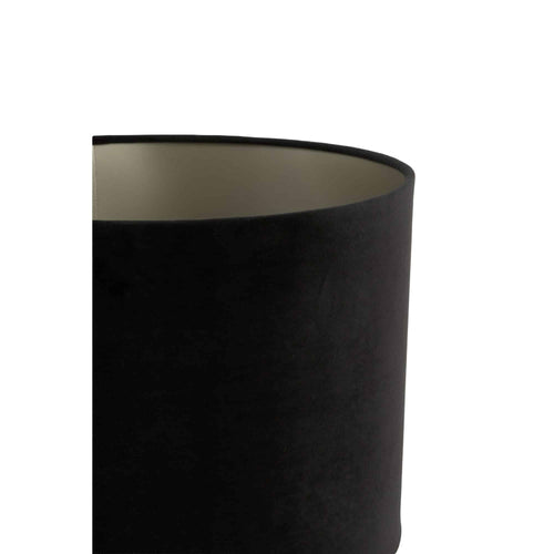Light & Living lampenkap Velours - zwart - Ø40cm