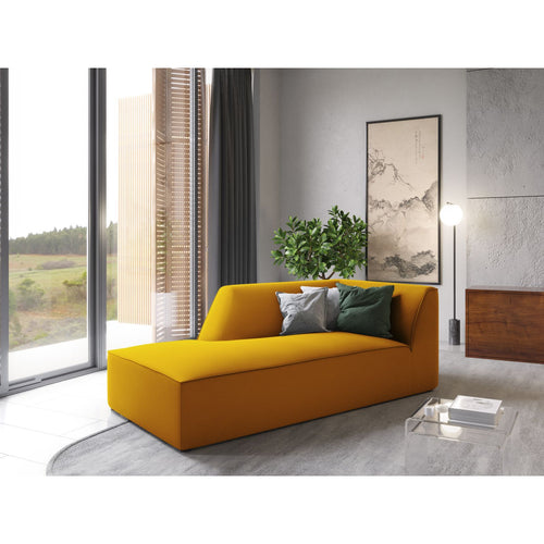 Cosmopolitan Design - Ligstoel links Siena flueel geel - 181x93x69cm