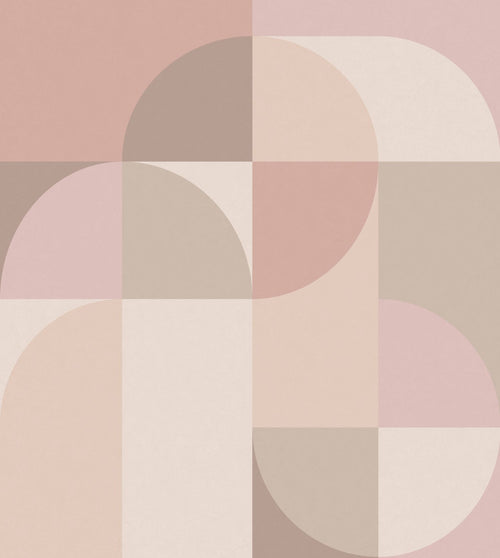 Origin Wallcoverings fotobehang cirkels in Bauhaus stijl beige en roze - 2.5 x 2.79 m - 357321 - vtwonen shop