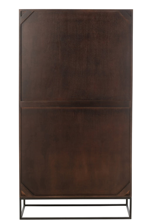 J-Line rek Mode - mango hout/mdf - bruin