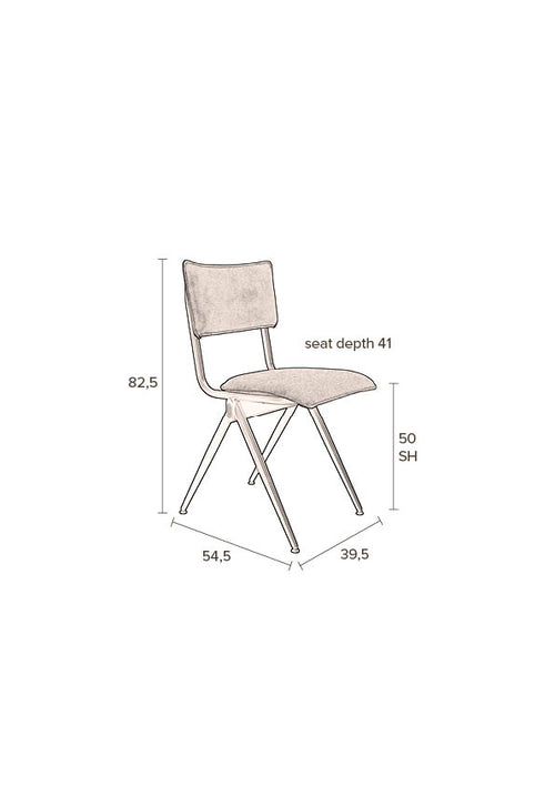 Dutchbone New Willow Eetkamerstoelen Army - Set van 2 - vtwonen shop