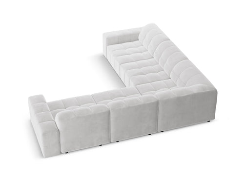 Cosmopolitan Design Hoekbank CHICAGO 4-zits, flueel geld - 285x285x78cm