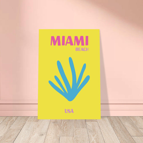 Artfulprints  USA - Miami   poster A4 21x29.7 cm - vtwonen shop