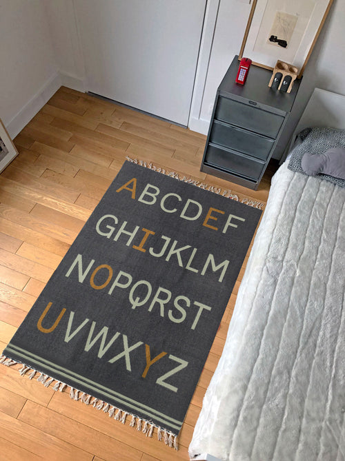 AFK Living vloerkleed Alphabet - voor kinderen - Katoen - 100 x 140 cm