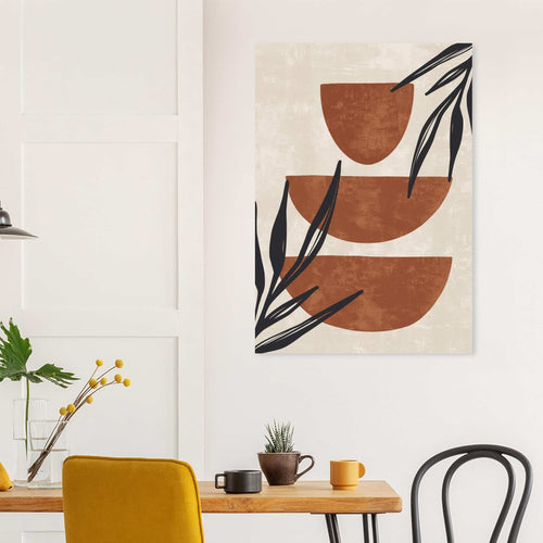 Artfulprints Poster Boho – Stacked serenity   - 30x40 cm - Bruin