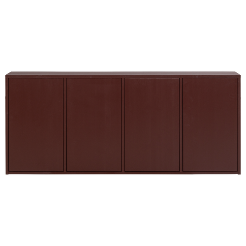 WOOOD dressoir Merel - Grenen - Bordeauxrood - 85x198x39,5