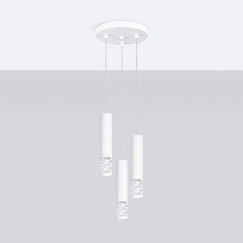 Sollux Lighting Hanglamp LIRO 3P wit - 25x25x125cm