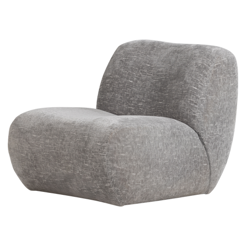 WOOOD fauteuil craquelé Nomu - Velvet - Lichtblauw - 74x76x92