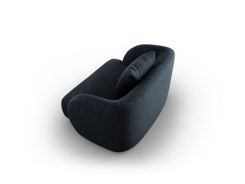 Cosmopolitan Design Fauteuil Tulum chenille, koningsblauw - 90x103x70cm