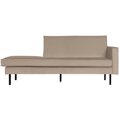 BePureHome daybed rechts Rodeo - Velvet - Khaki - 85x203x86 - vtwonen shop