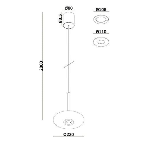 Artdelight Hanglamp Madison - Zwart/Smoke