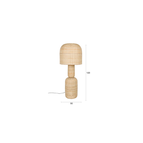 Housecraft Living Jude Vloerlamp Rotan - Bruin - vtwonen shop