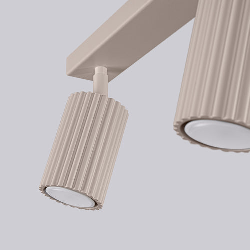 Sollux Lighting Plafondlamp KARBON 2 taupe - 30x6,5x16,5cm