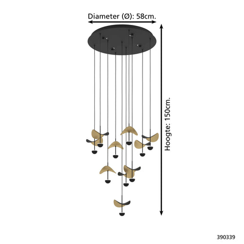 Stars of Light hanglamp Dracera - goud