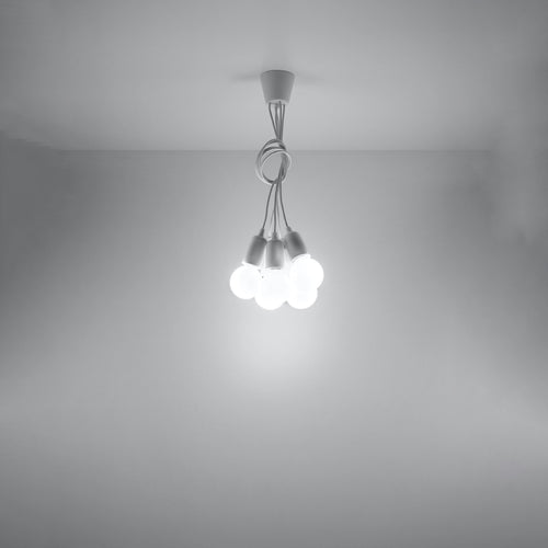 Sollux Lighting Hanglamp DIEGO 5 wit - 25x25x90cm