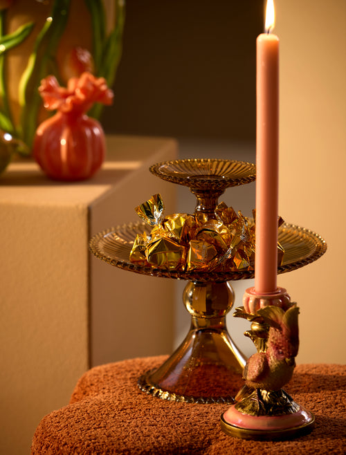 Light & Living etagere BURONDA - Ø25x23cm - bruin