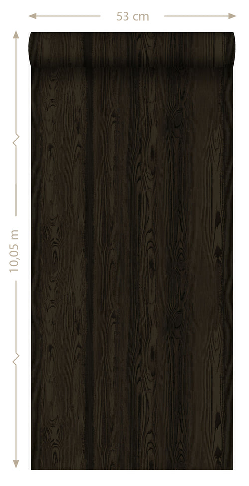 Origin Wallcoverings behang hout motief zwart - 53 cm x 10,05 m - 347526 - vtwonen shop