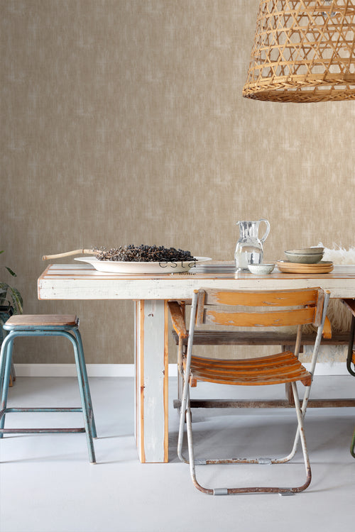 ESTAhome behang betonlook beige - 53 cm x 10.05 m - 148766