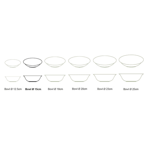 vtwonen - Ontbijtkommen - Wit - 15 cm - Set van 6