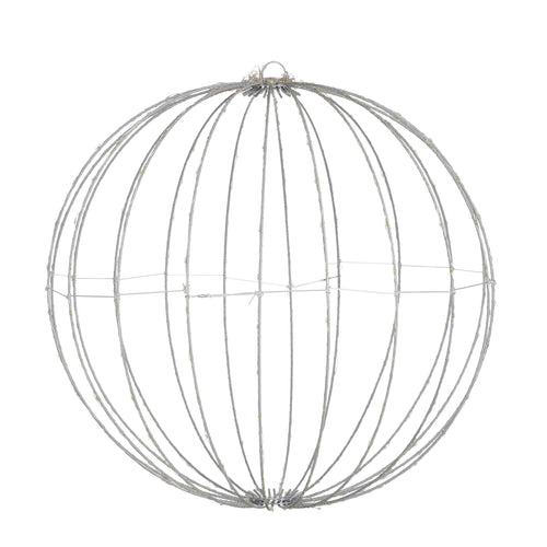 Luca Lighting Kerstverlichting Bal met Klassiek Witte LED Lampjes - Ø50 cm - Zilver - vtwonen shop