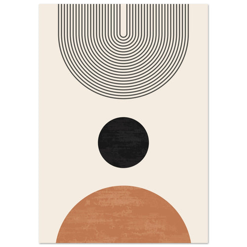 Artfulprints  Abstract rainbow   poster A4 21x29.7 cm
