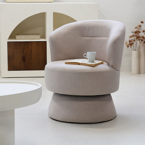 Giga Meubel Fauteuil Moïse - Stof/Metaal - Beige