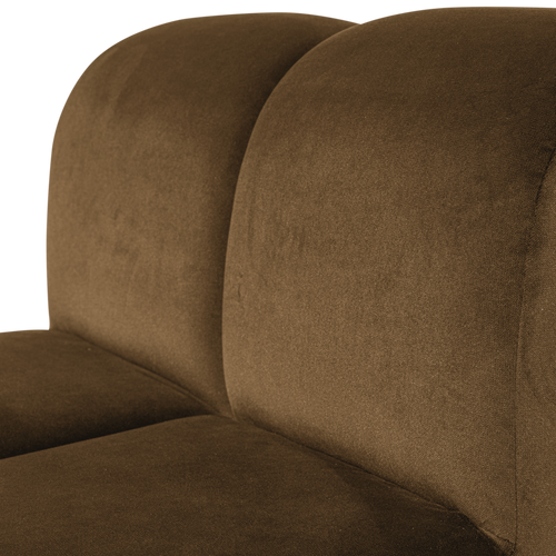 WOOOD eetbank 84 cm met rugleuning Mojo - Velvet - Honinggeel - 83x84x73