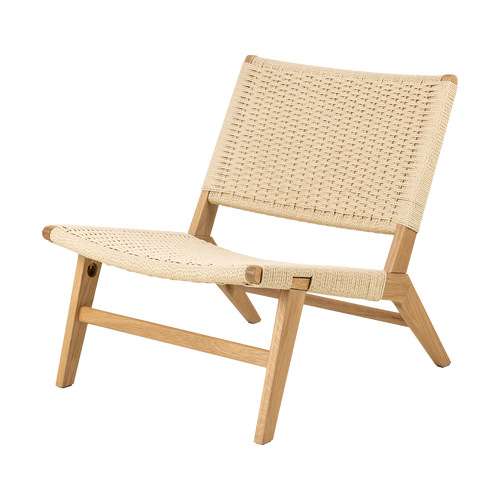 Lisomme William Houten Fauteuil met Gewoven Zitting - Beige - vtwonen shop