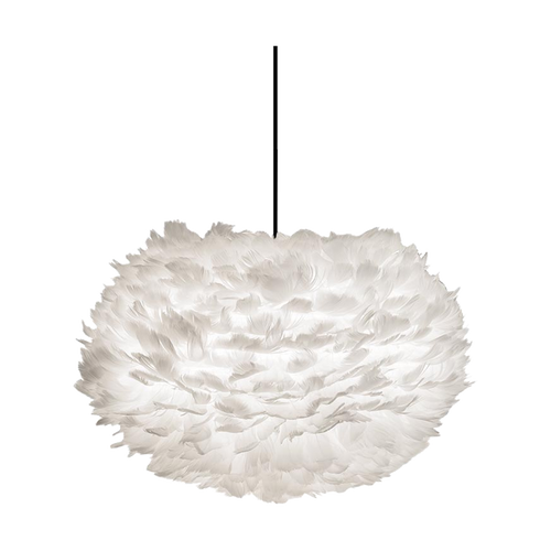 Umage Eos Medium hanglamp white - met koordset zwart - Ø 45 cm - vtwonen shop