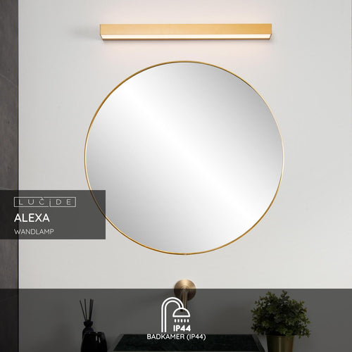 Lucide wandlamp ALEXA - Geïntegreerde LED - Mat Goud / Messing - vtwonen shop